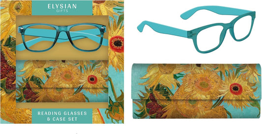 Reading Glasses And Case Set 2.0 Strength - Van Gogh Sunflowers
