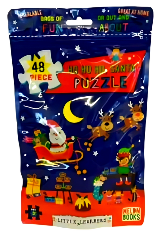 48 Piece Ho Ho Ho, Santa Puzzle Dark Blue
