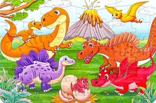 48 Piece Jigsaw Puzzle Pad Land Of Dinosaurs