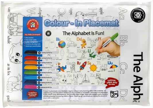 Colour-In Placemat: The Alphabet Is Fun! Abc