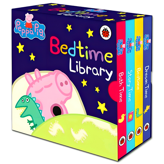 Peppa Pig 4 Board Books Set Bedtime Library Collection Board Book