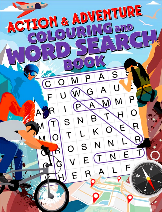 Action & Adventure Colouring And Word Search