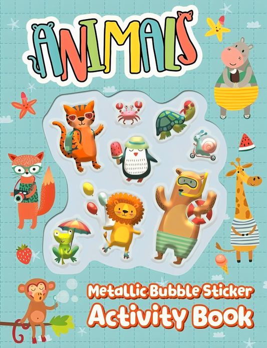Metallic Bubble Sticker Activity Book - Animals