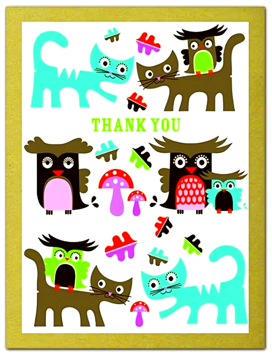 Isaksson Tree Tops GreenThanks Notecards