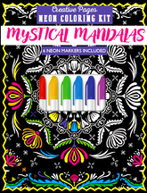 Creative Pages Neon Coloring Kit Mystical Mandalas