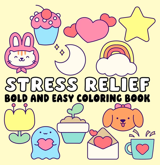 Stress Relief Bold And Easy Coloring Book
