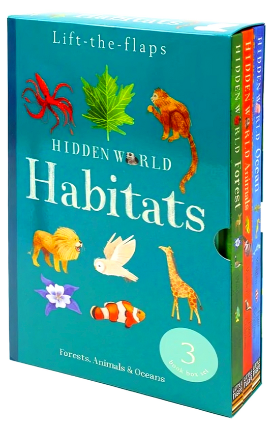 Lift-The-Flap Hidden World Habitats 3 Bks Coll (Forest, Animals & Ocean)