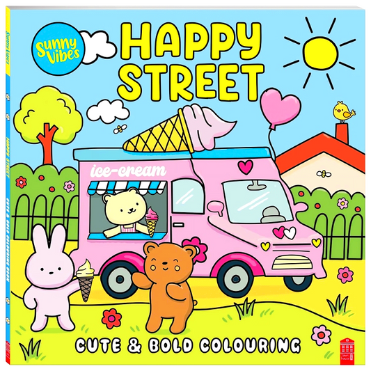 Sunny Vibes Colouring: Happy Street