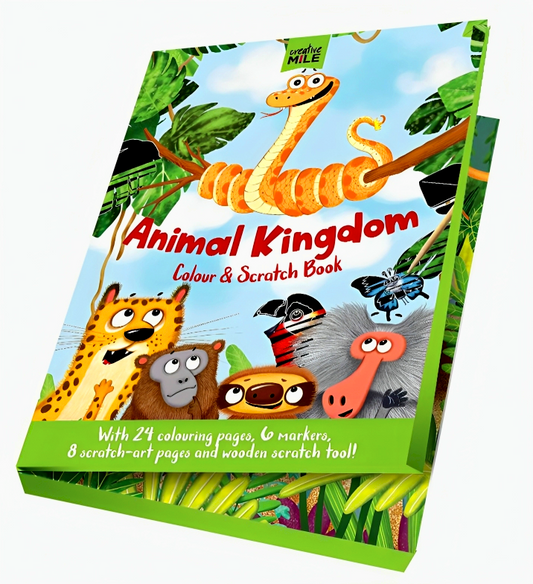 Animal Kingdom Color And Scratch Book