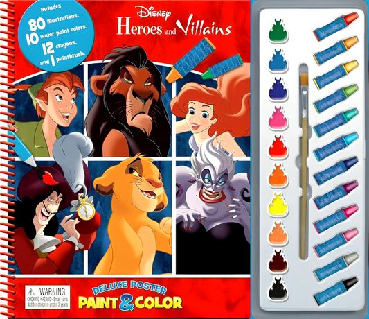 Disney Heroes And Villains Deluxe Poster Paint & Color