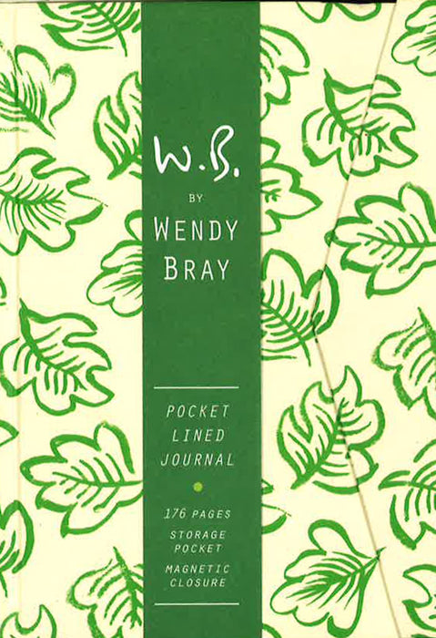 Wendy Bray Green Leaves Small Magnetic Journal