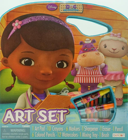 Doc Mcstuffins Art Pad And Supplies With Large Art Storage Case