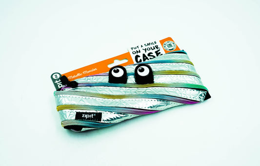 Zipit Metallic Pouch Silver
