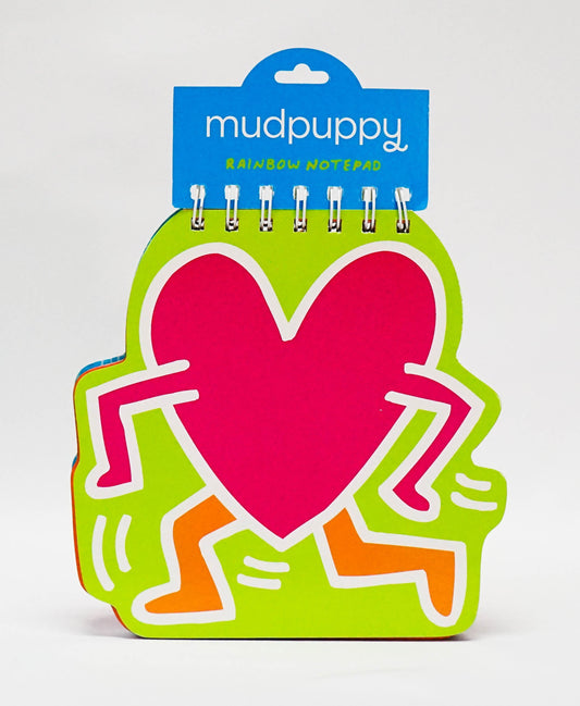Keith Haring Heart Rainbow Notepad