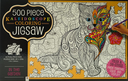 500 Piece Kaleidoscope Coloring Jigsaw