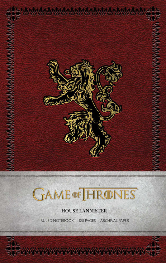 Game Of Thrones: House Lannister Ruled Notebook