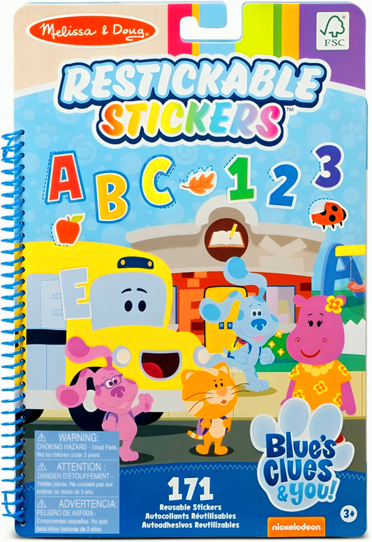 Melissa & Doug Blue's Clues & You! Restickable Stickers: Numbers & Letters