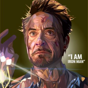 Tony Stark Ver.6: I Am Iron Man Pop Art (10'X10')