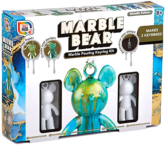 Marble Bear: Marble Pouring Keyring Kit