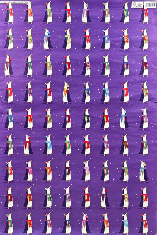 Gwx14 : Penguins On Mauve