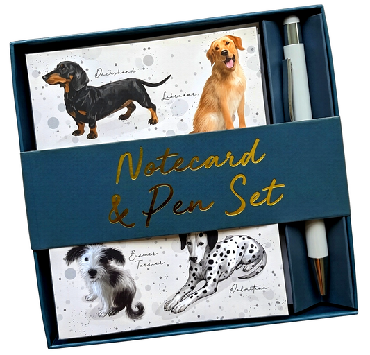 Notecard And Pen Set Boxed - Pat Mac Dogs