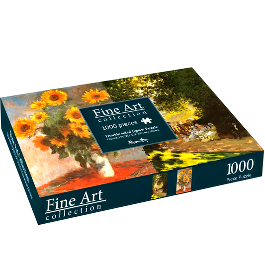 1000 Piece Jigsaw Puzzle Double Sided - Monet Sunflowers
