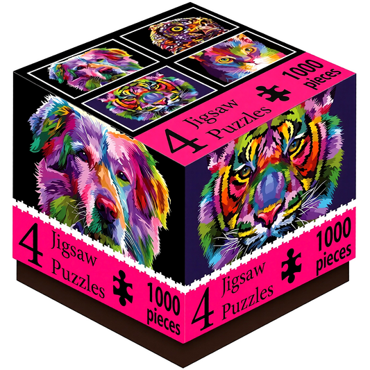 4 In 1 Multipack Jigsaw Cube - Pop Art