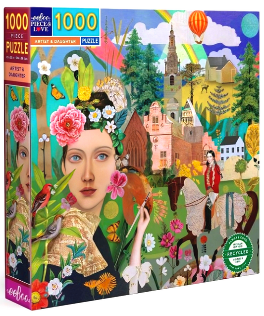 Artist And Daughter 1000 Square Jigsaw Puzzle