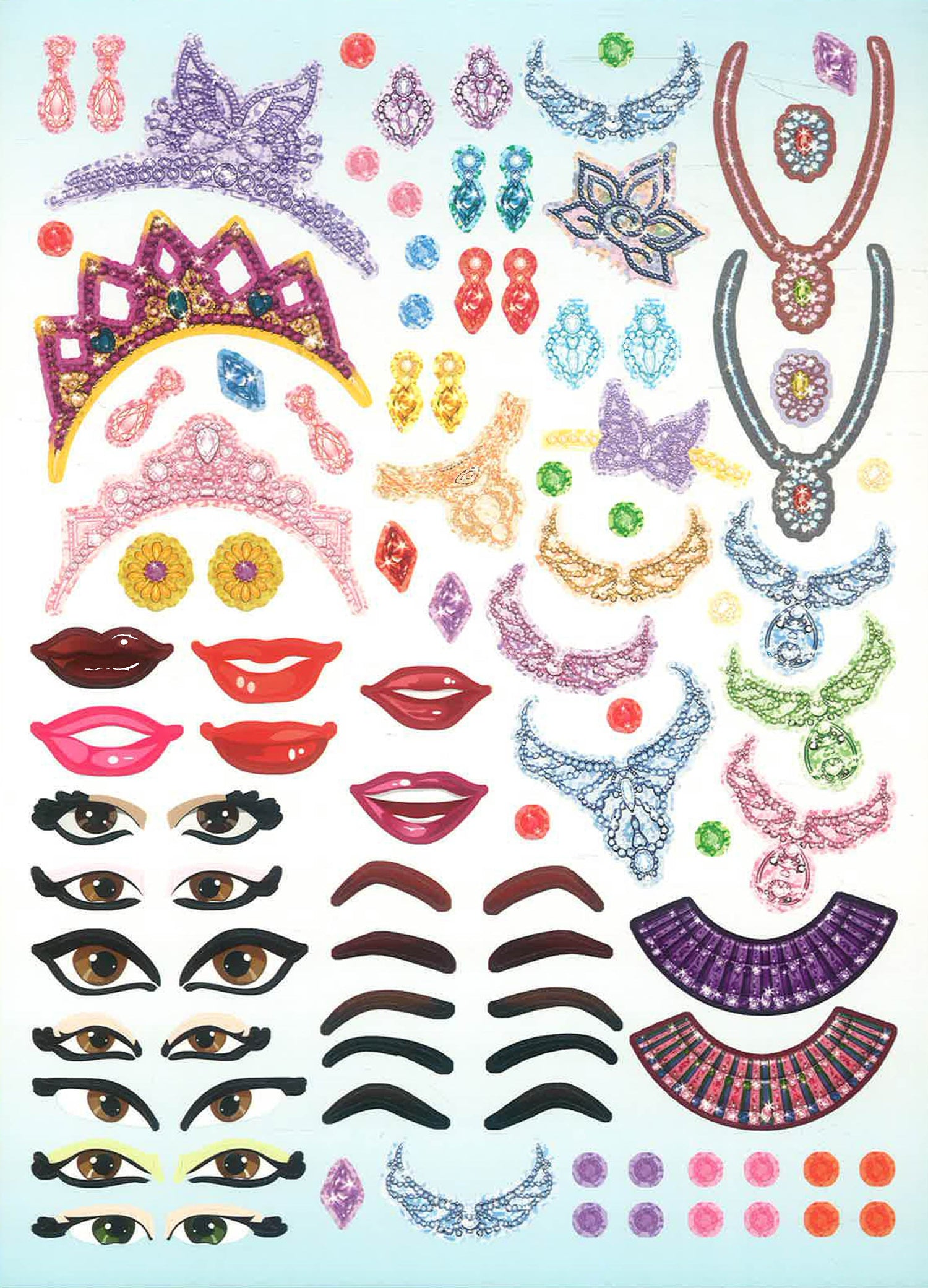 Princesscore Stickers Princess Sticker Face – BookXcess