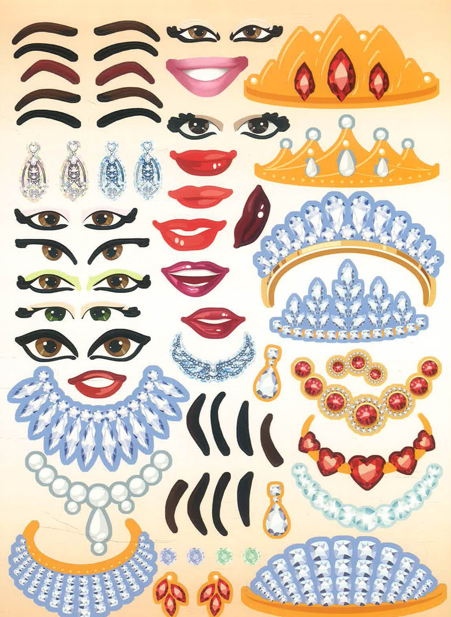 Princesscore Stickers Princess Sticker Face – BookXcess