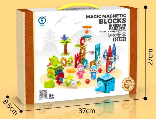 2200 107 Pieces  Magic Magnetic Blocks: Dinosaur Paradise