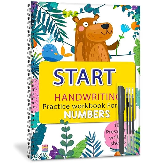 Start Handwriting Practise Workbook Book For Kids - Number