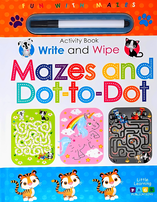 Write And Wipe Mazes And Dot-To-Dot