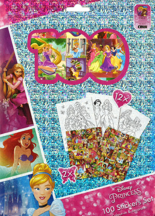 Disney Princess 100 Stickers Set