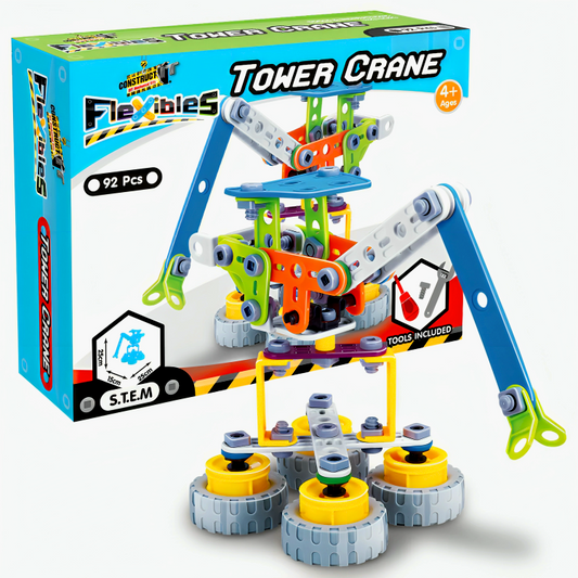 BMS Construct It Kit Flexible - Tower Crane (92 Pcs)