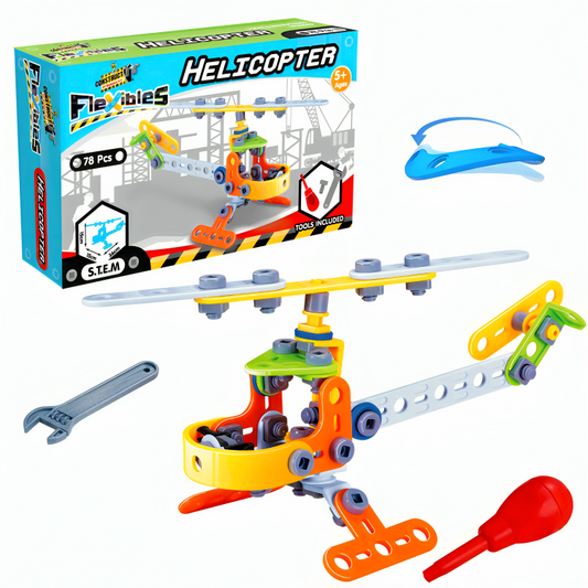 BMS Construct It Kit Flexible - Helicopter (79 Pcs)