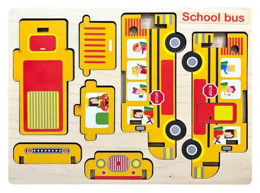 School Bus Wood Puzzle
