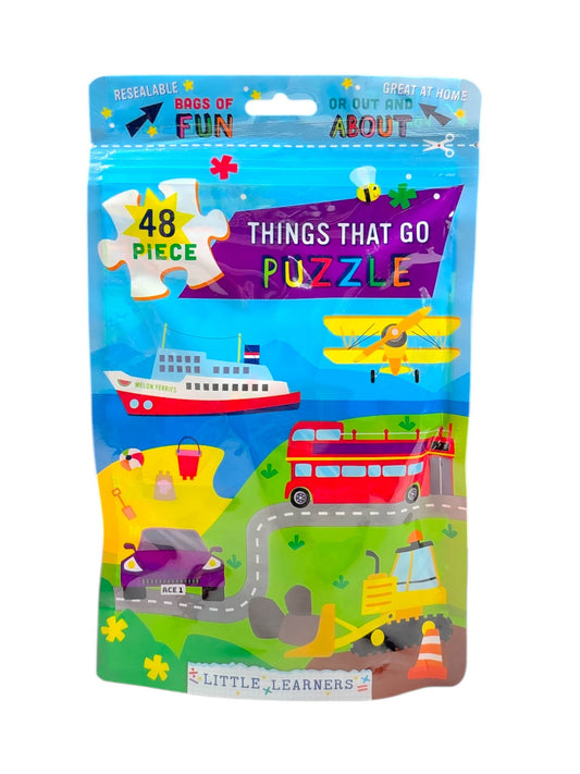 Little Learner 48Pc Puzzle Pouch: Things That Go