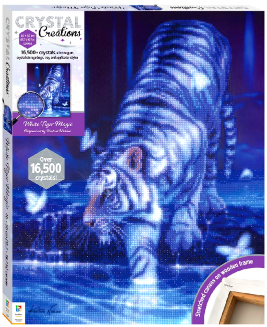 Crystal Creations Canvas: White Tiger Magic