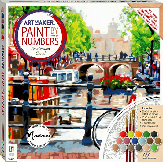 Art Maker Paint By Numbers Canvas Amsterdam Canal