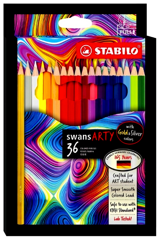 Stabilo Swans ARTY Coloured Pencil - Box of 36
