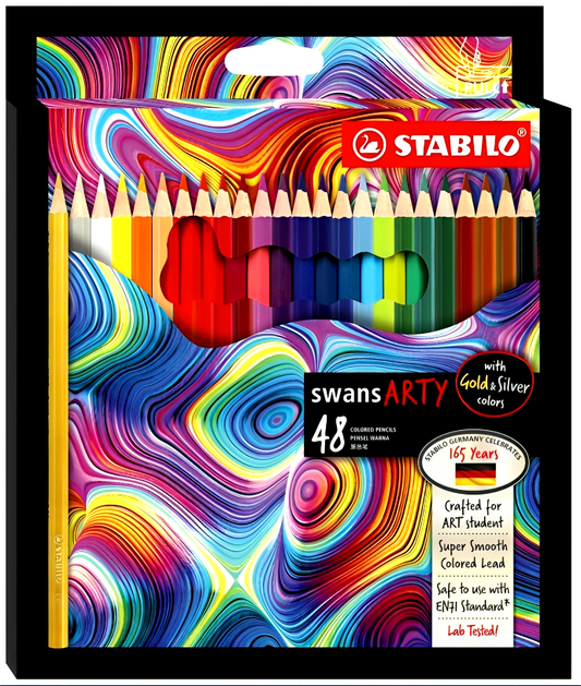 Stabilo Swans ARTY Coloured Pencil - Box of 48