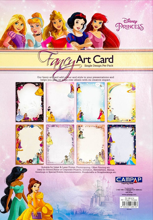 PS 23814 A4 8S FANCY ART CARD (PRINCESS)