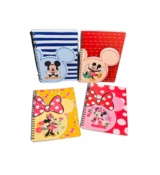 Mk 24246 148X210Mm 60S(20S+4S) Wire-O Fancy Die-Cut Notebook (Mickey)