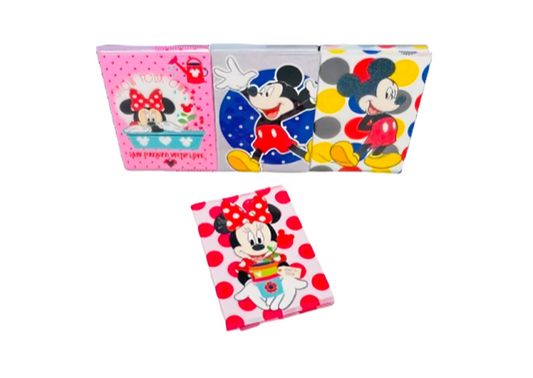 Mk 24422 A6 128P Jacket Pp Cover (With Glitters) Note Book (Mickey)