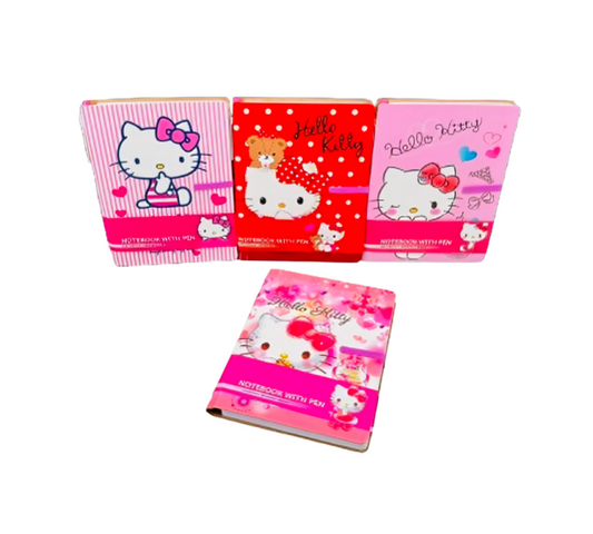 Hk 29024 140X188Mm 80S Note Bk (With Pen & Elastic Band) (Hello Kitty)