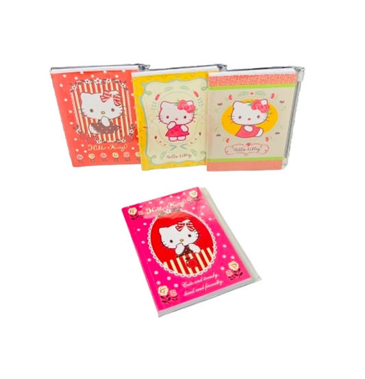 Hk 29436 A6 160P Transparency Pvc Jacket Note Book With Side Zip Pocket (Hello Kitty)