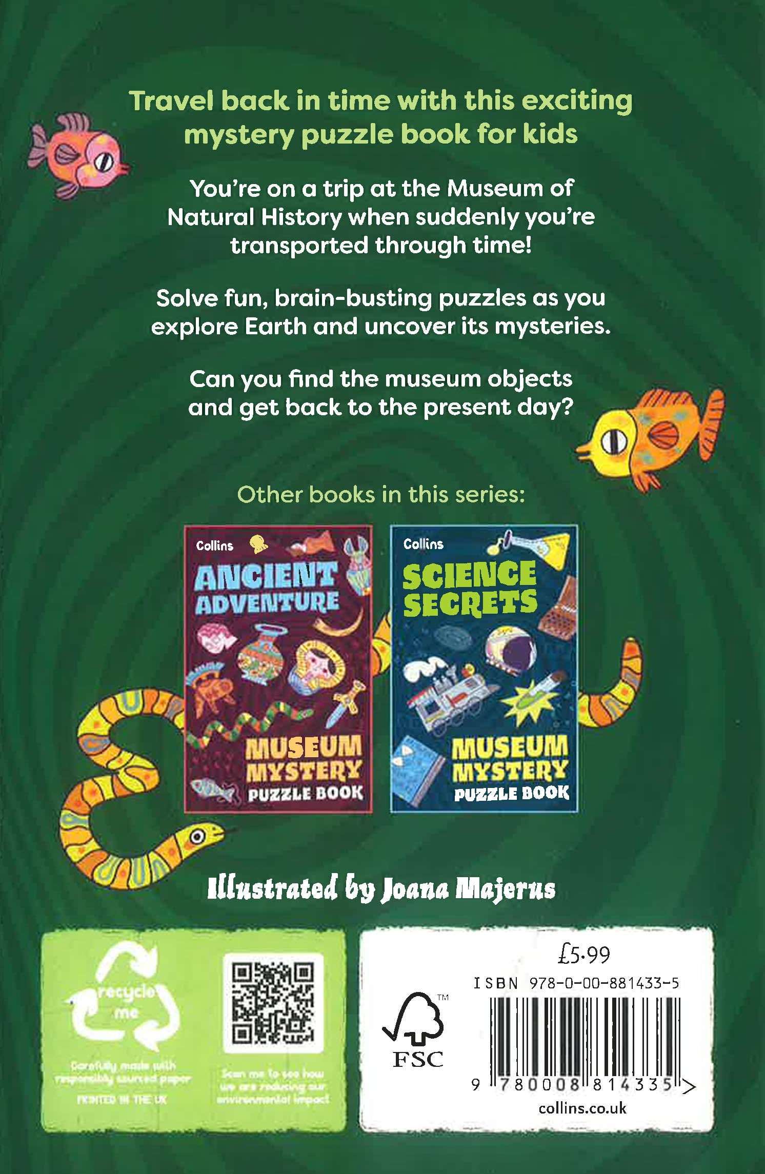 Collins Earth Escape: Museum Mystery Puzzle Book by Tom Bolton – book cover