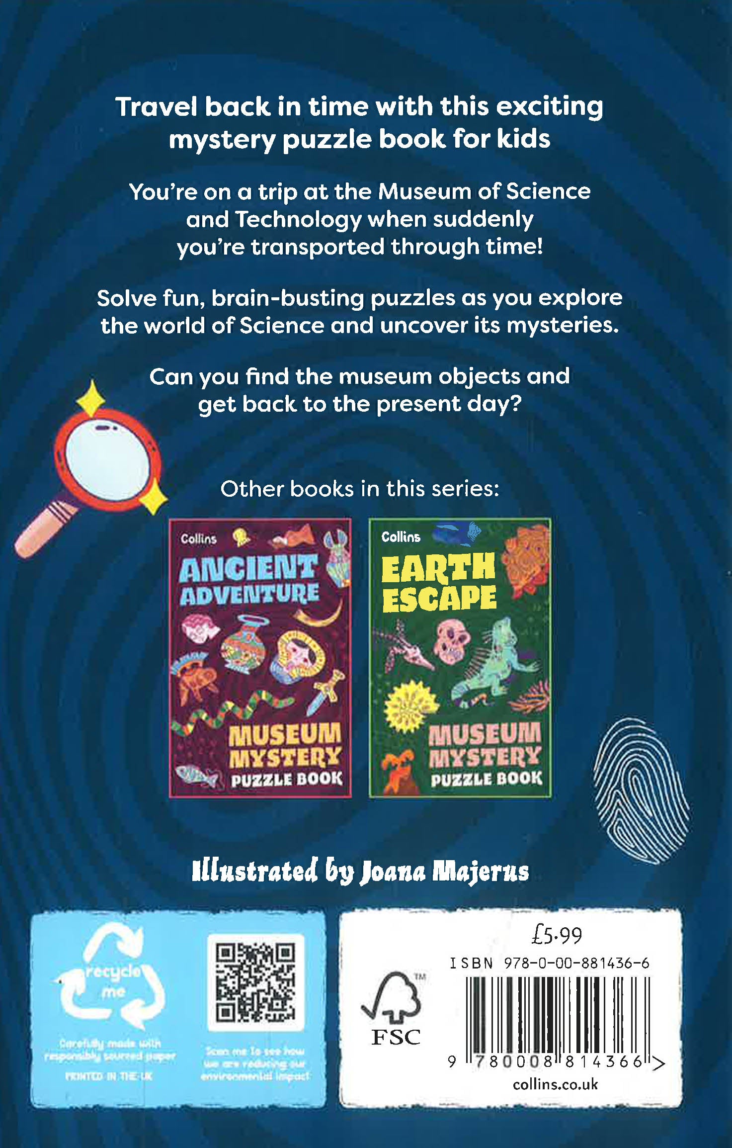 Collins Science Secrets: Museum Mystery Puzzle Book by Tom Bolton – book cover