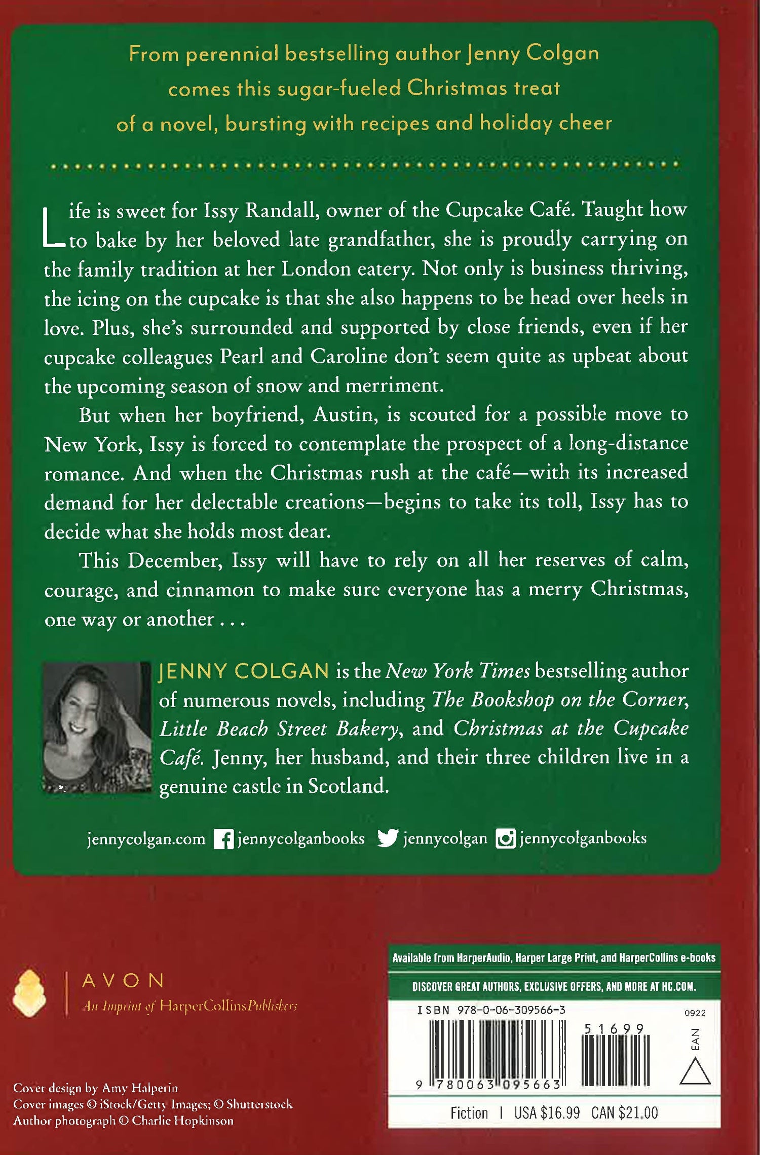 Christmas At The Cupcake Cafe by Jenny Colgan – book cover